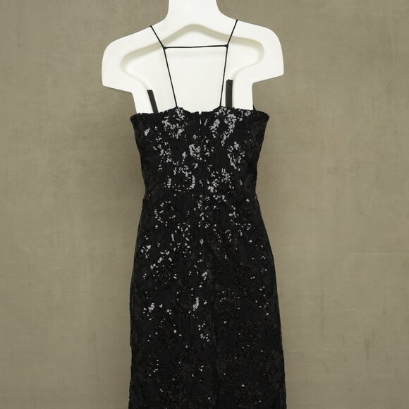 H&M Cocktail Dress, Size 4, Black Lace with Sequins - Picture 5 of 8